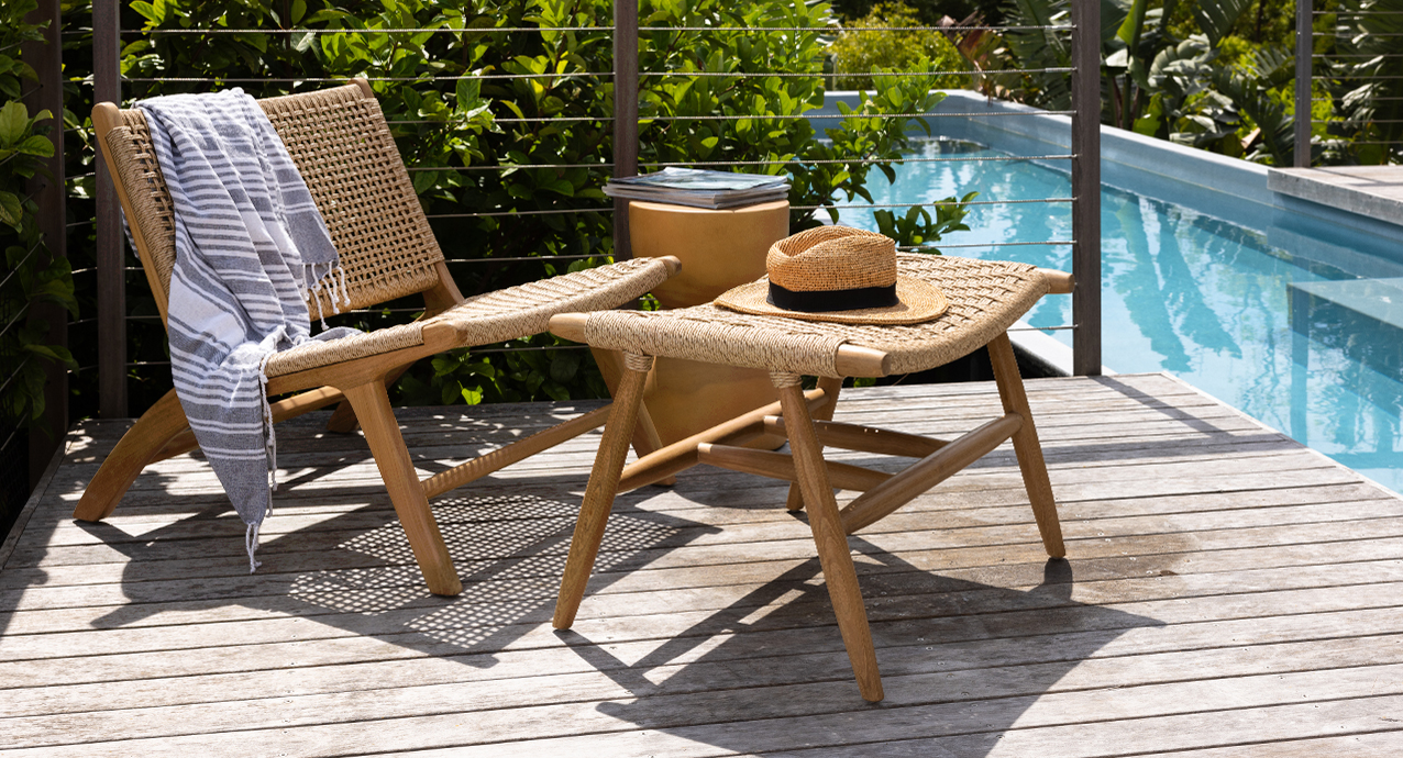 Resort Collection Outdoor chairs synthetic rattan and cane 